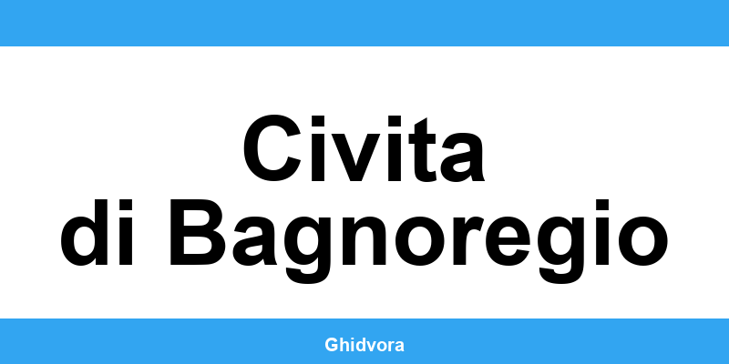 Contact DRPCIV Civita di Bagnoregio, programări online și orar de funcționare