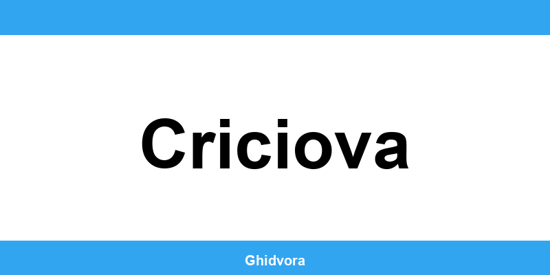 Contact DRPCIV Criciova, programări online și orar de funcționare